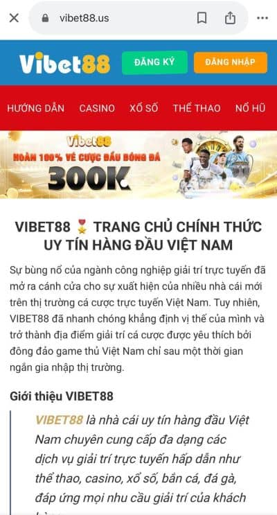 Đăng ký tài khoản VIBET88