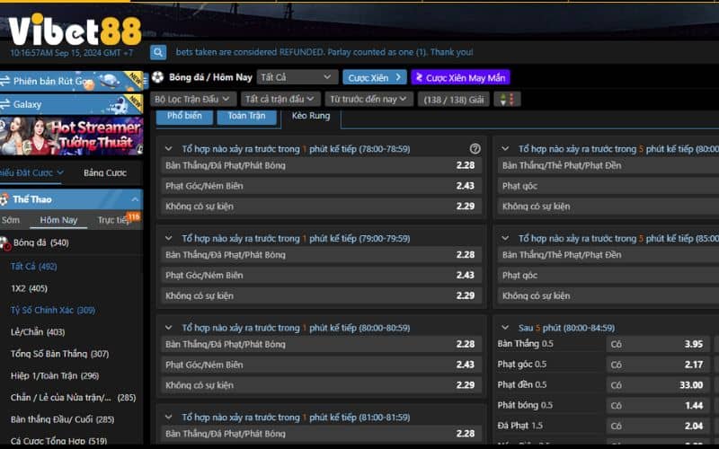 VIBET88 cập nhật kèo rung nhanh chóng